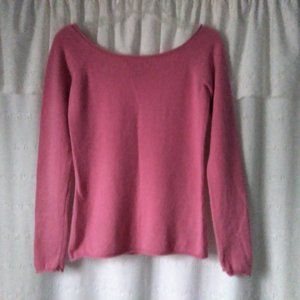 Willi Smith 100% Cashmere Sweater Pink Barbiecore Size M